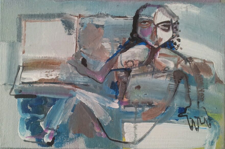 Guo Shaonan - My Sofa, 120 x 80cm, Acrylic on canvas
