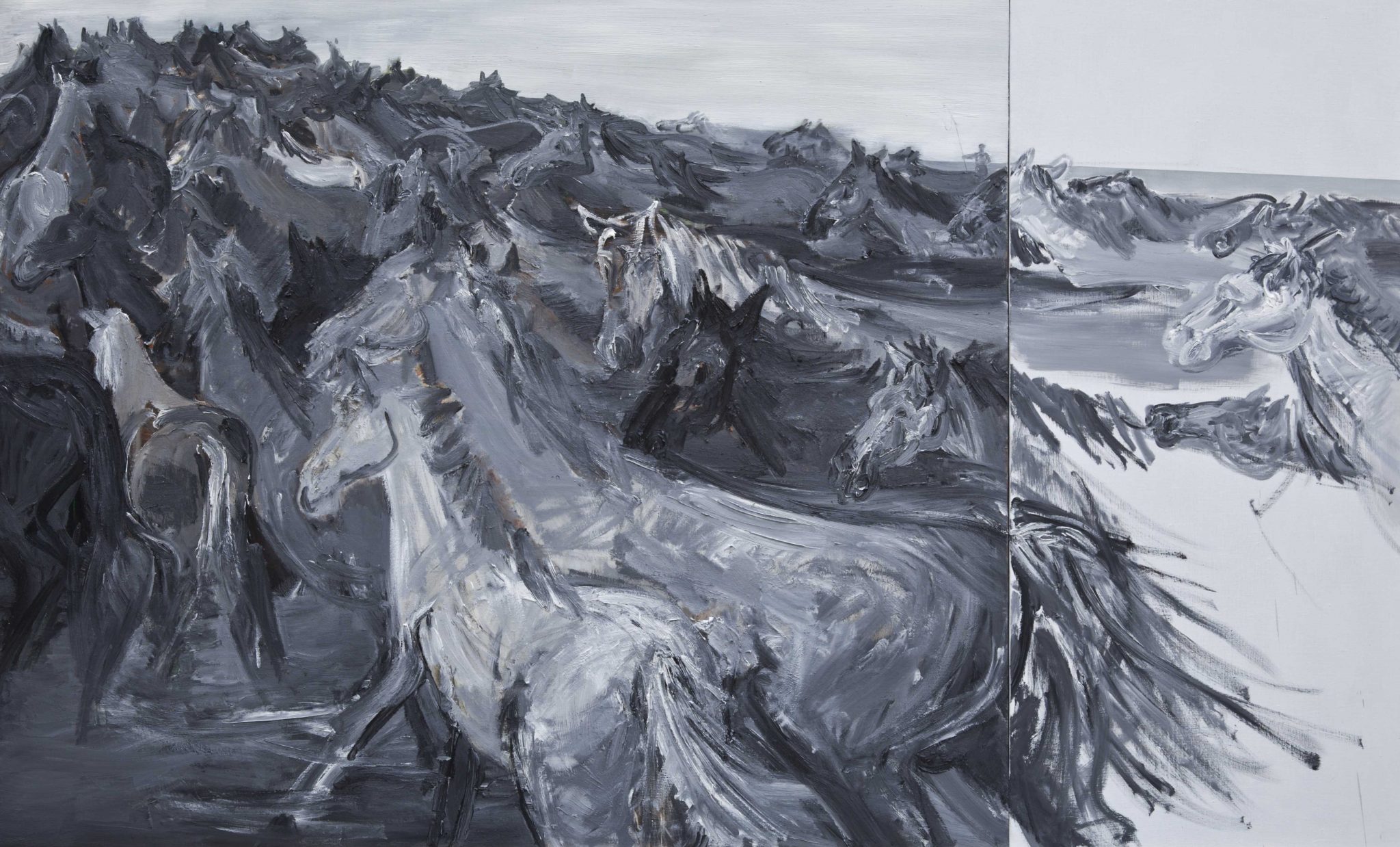 Zhang Yu - Run, 170 x 280 cm (Diptych), 2013
