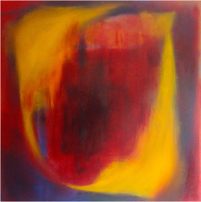 Christine Firehart - Rouge 2, 100 x 100 cm, Acrylic on Canvas